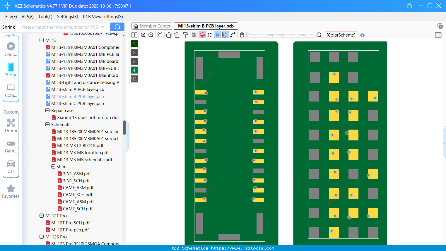 Xiaomi MI13-shim B PCB Layer